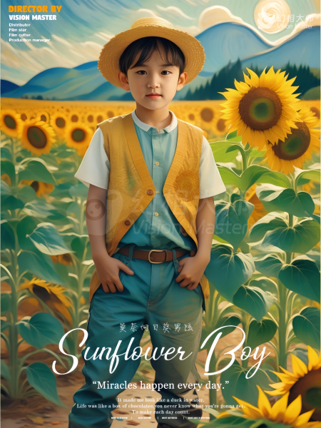 实拍+AI换装/景：向日葵少年