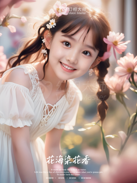 实拍+AI换装/景：花海染花香